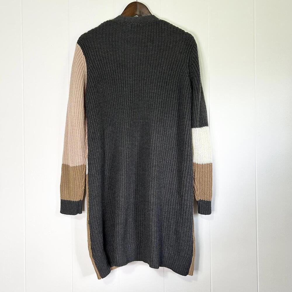 Nine West Colorblock Chunky Knit Open Cardigan Women’s Large - Picture 2 of 4